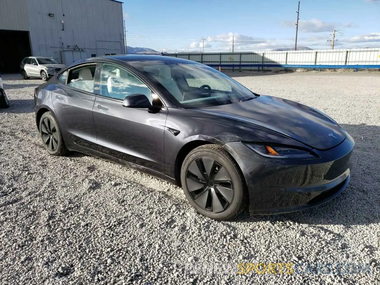 4 fotografías del automóvil dañado 5YJ3E1EB4RF809143 TESLA MODEL 3 2024