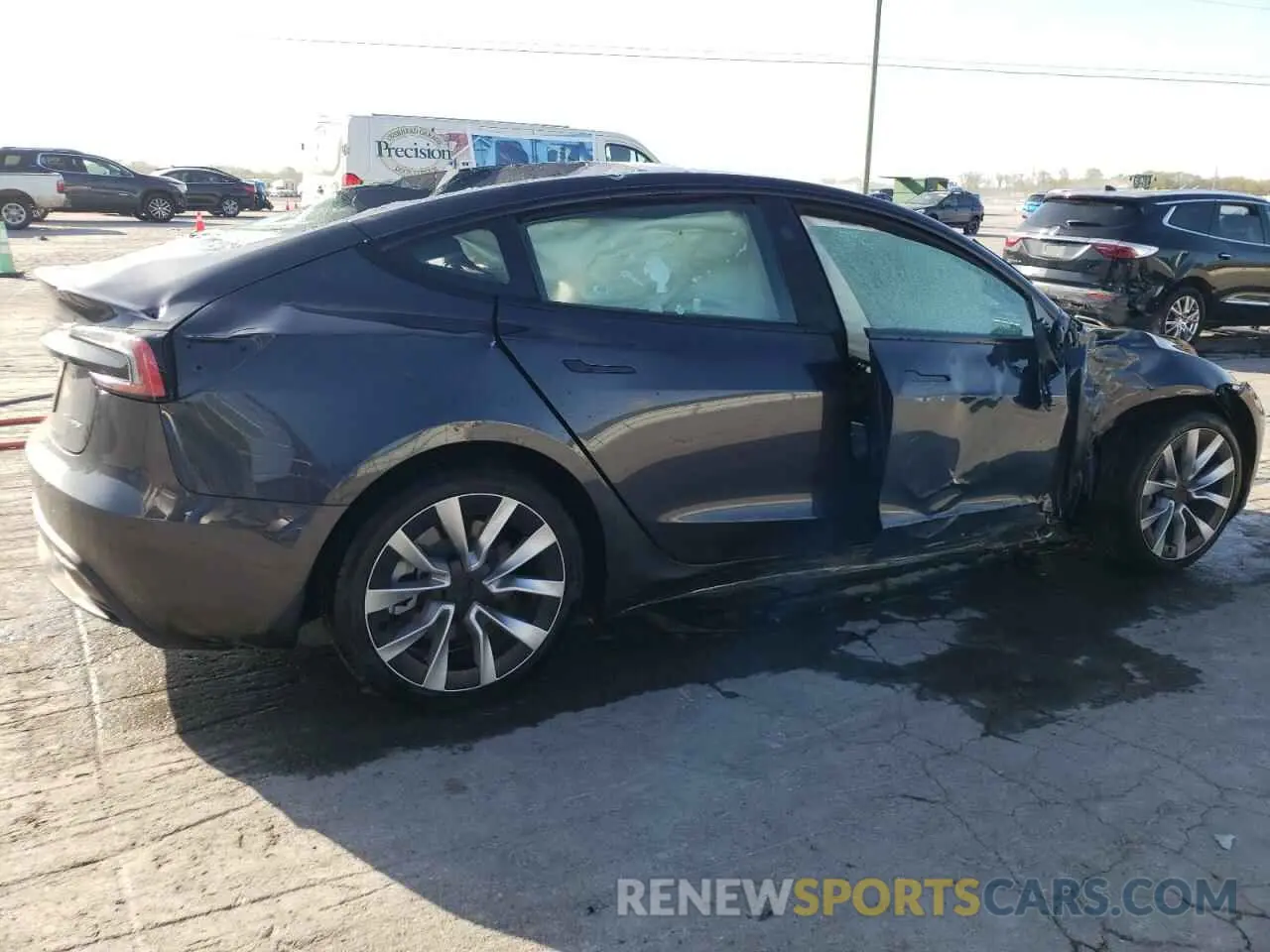 3 fotografías del automóvil dañado 5YJ3E1EB5RF788173 TESLA MODEL 3 2024