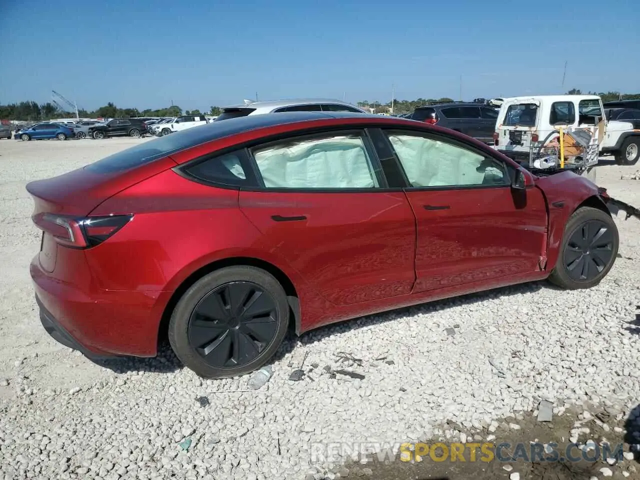 3 fotografías del automóvil dañado 5YJ3E1EB5RF813234 TESLA MODEL 3 2024