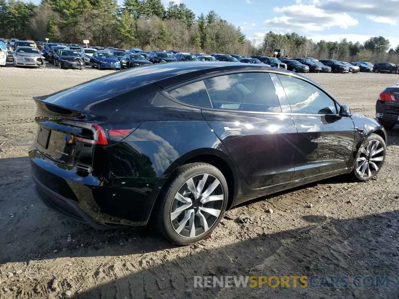 3 fotografías del automóvil dañado 5YJ3E1EB5RF815615 TESLA MODEL 3 2024