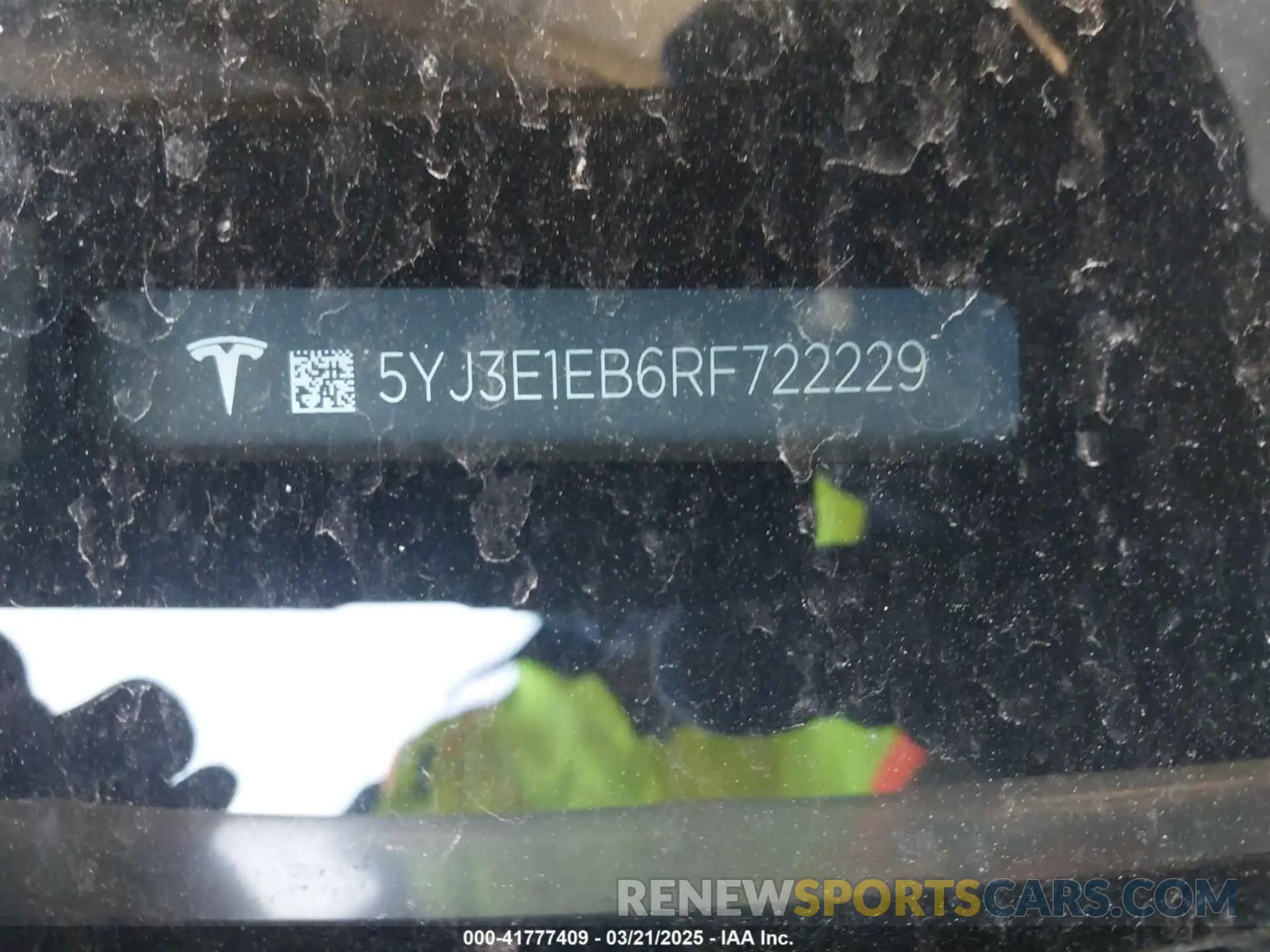 9 fotografías del automóvil dañado 5YJ3E1EB6RF722229 TESLA MODEL 3 2024