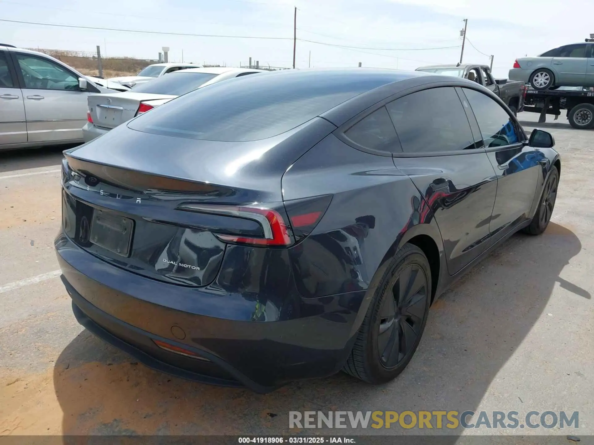 4 fotografías del automóvil dañado 5YJ3E1EB6RF725258 TESLA MODEL 3 2024