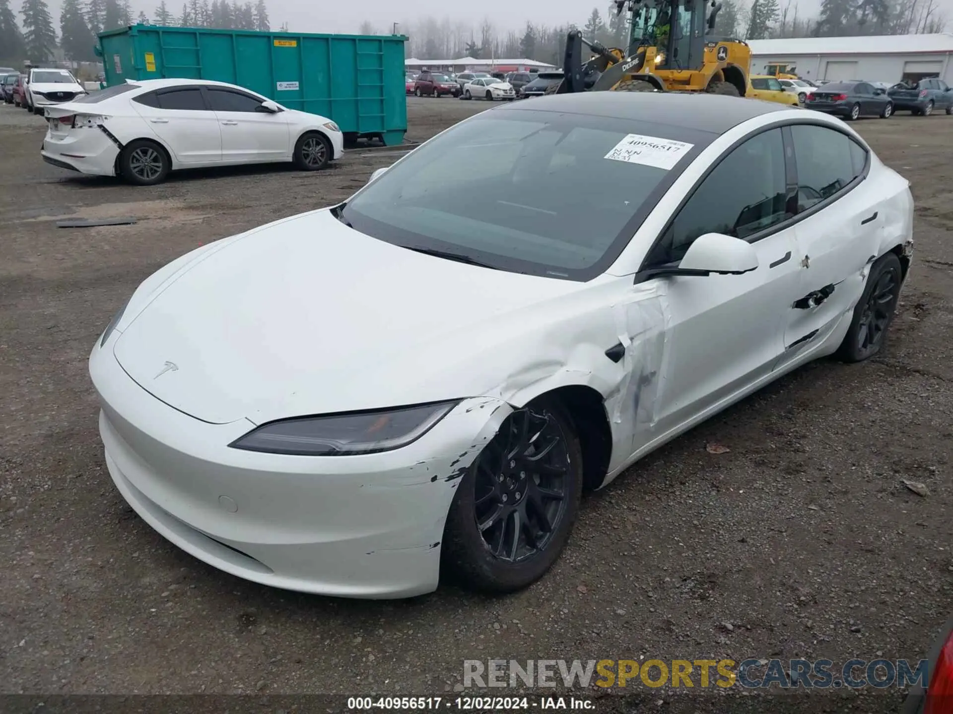 2 fotografías del automóvil dañado 5YJ3E1EB6RF732923 TESLA MODEL 3 2024