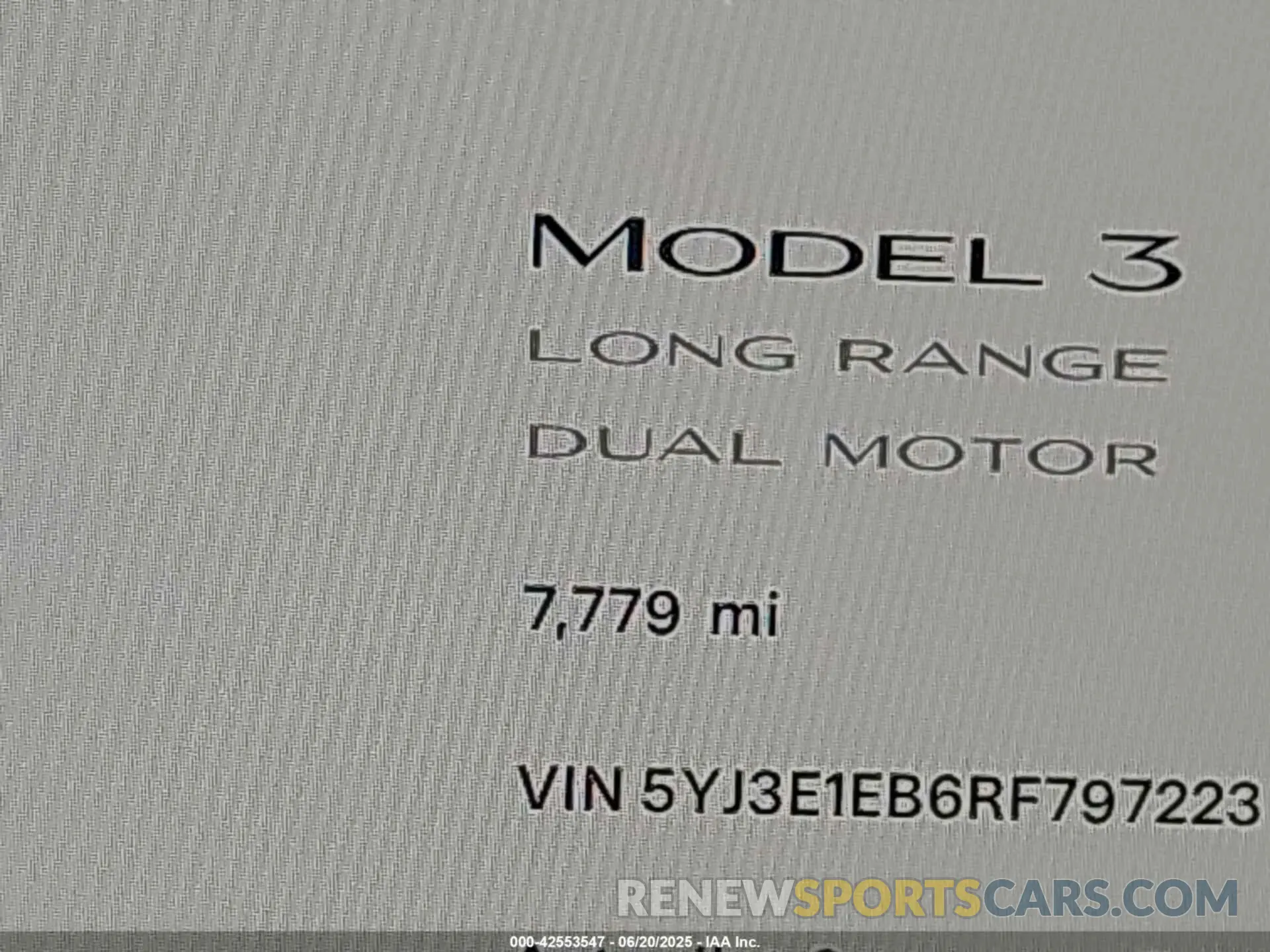 16 fotografías del automóvil dañado 5YJ3E1EB6RF797223 TESLA MODEL 3 2024
