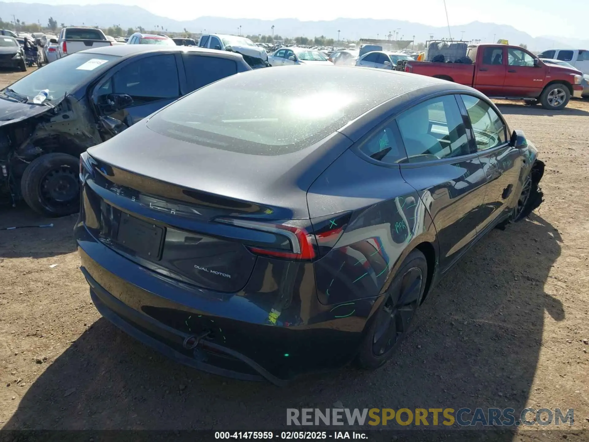 4 fotografías del automóvil dañado 5YJ3E1EB6RF808947 TESLA MODEL 3 2024