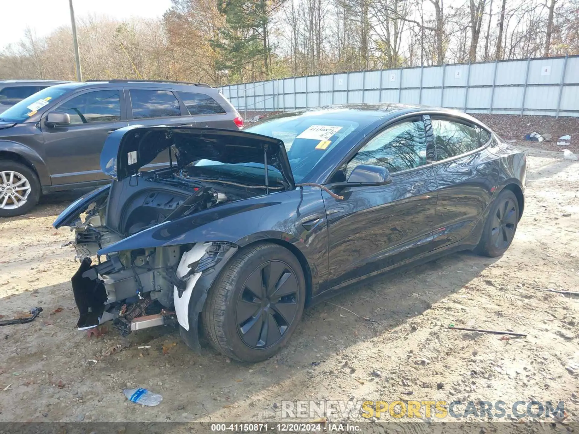 2 fotografías del automóvil dañado 5YJ3E1EB7RF729836 TESLA MODEL 3 2024