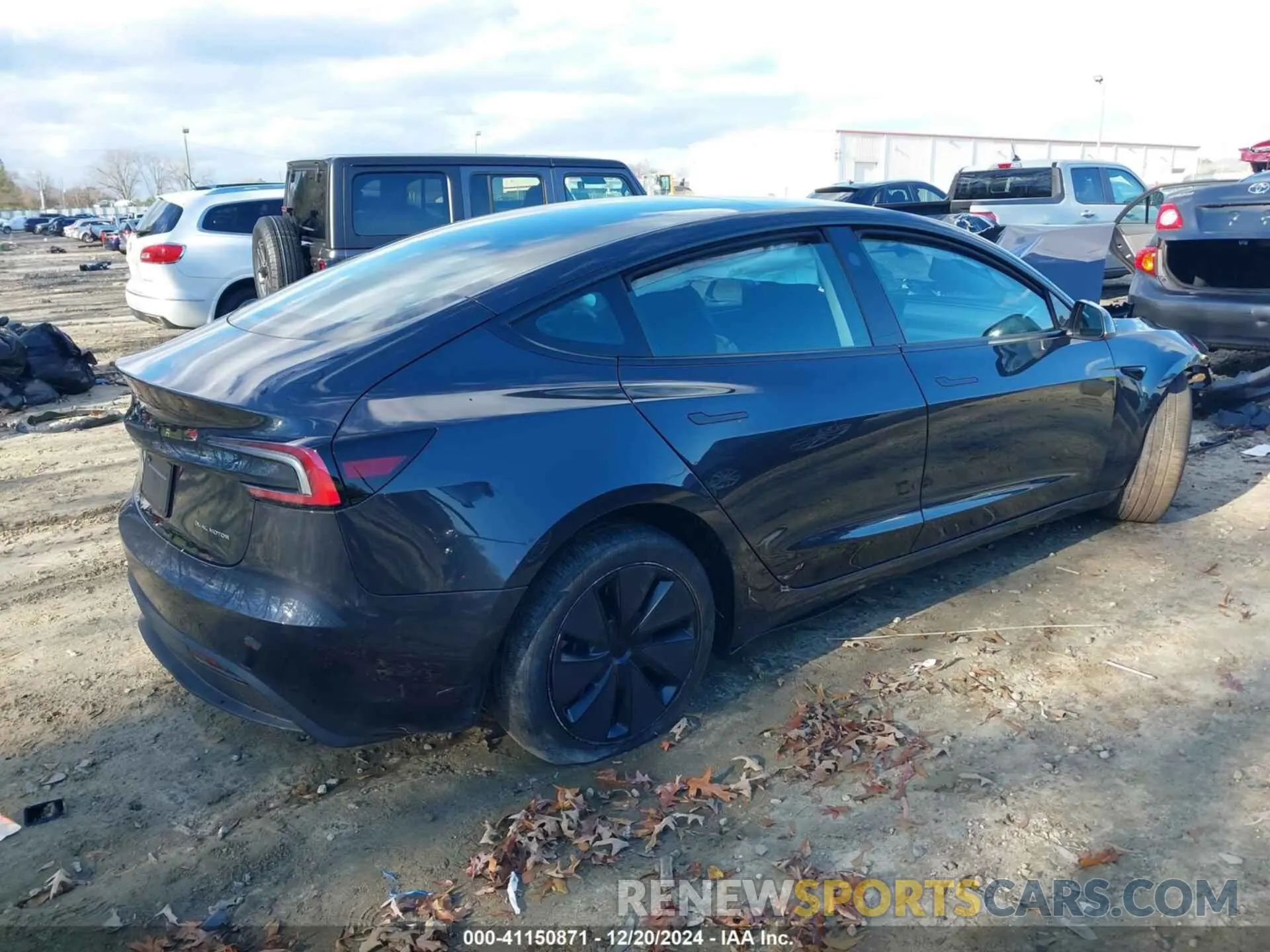 4 fotografías del automóvil dañado 5YJ3E1EB7RF729836 TESLA MODEL 3 2024