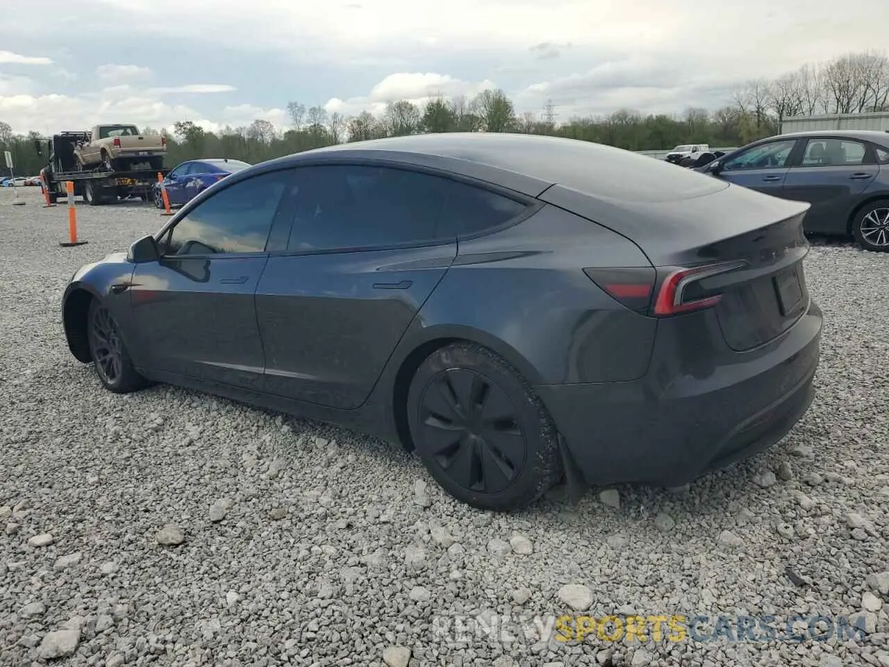 2 fotografías del automóvil dañado 5YJ3E1EB7RF730372 TESLA MODEL 3 2024