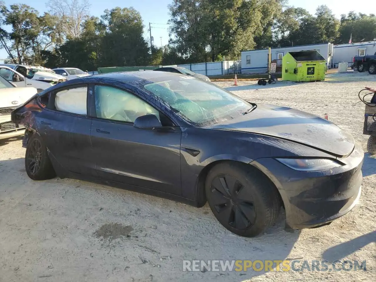 4 fotografías del automóvil dañado 5YJ3E1EB7RF744675 TESLA MODEL 3 2024