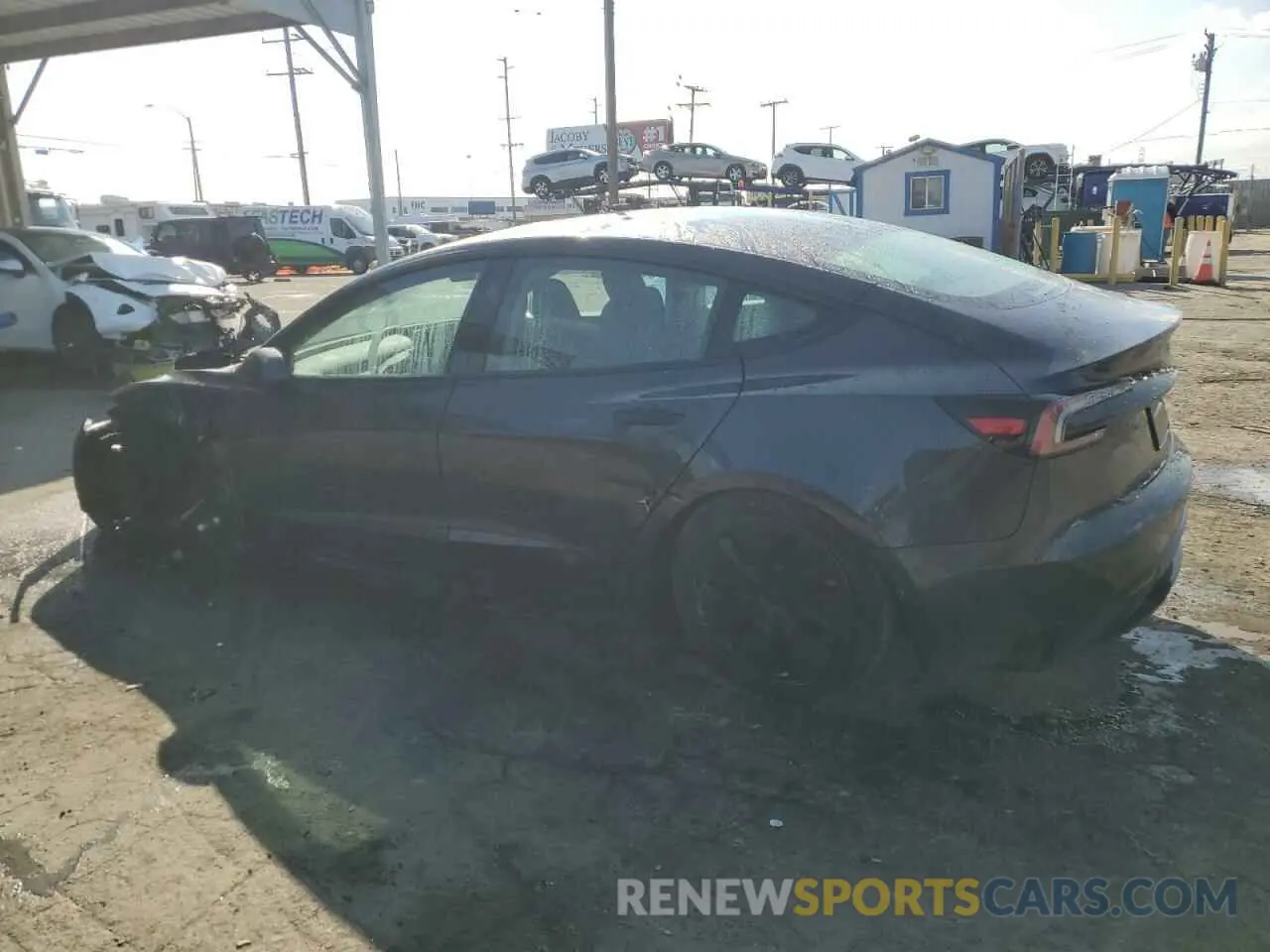 2 fotografías del automóvil dañado 5YJ3E1EB7RF759886 TESLA MODEL 3 2024