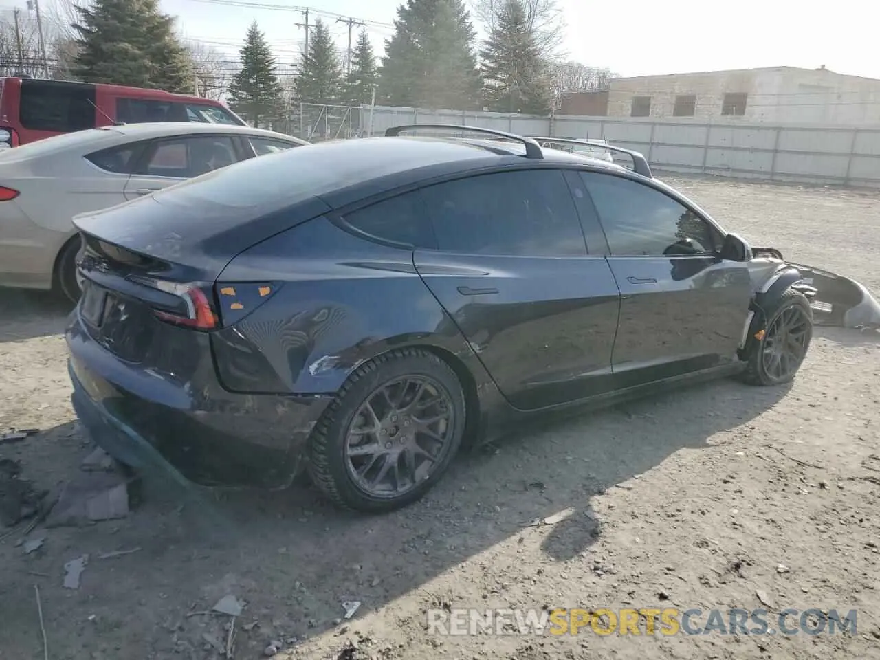 3 fotografías del automóvil dañado 5YJ3E1EB7RF788403 TESLA MODEL 3 2024