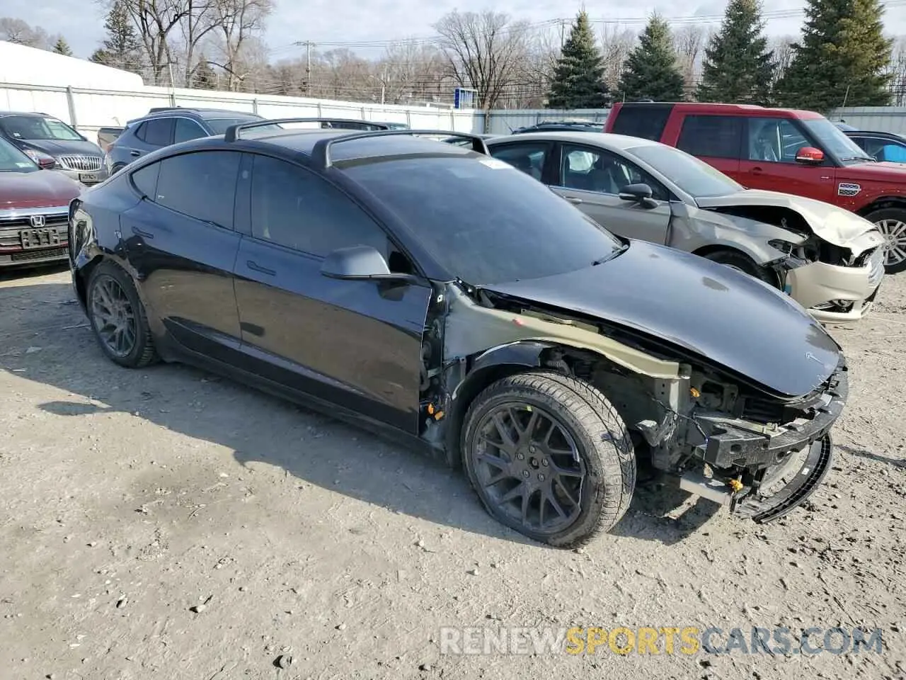 4 fotografías del automóvil dañado 5YJ3E1EB7RF788403 TESLA MODEL 3 2024