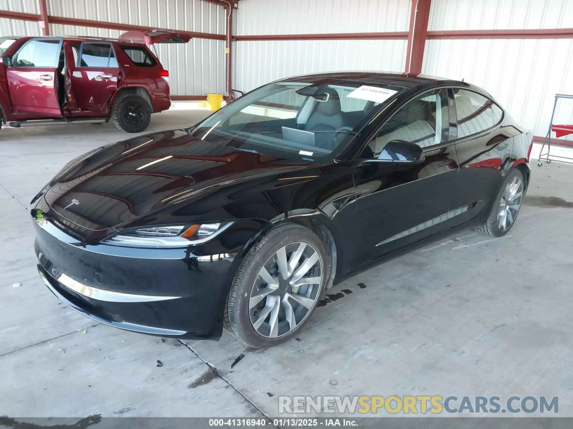 2 fotografías del automóvil dañado 5YJ3E1EB7RF788921 TESLA MODEL 3 2024