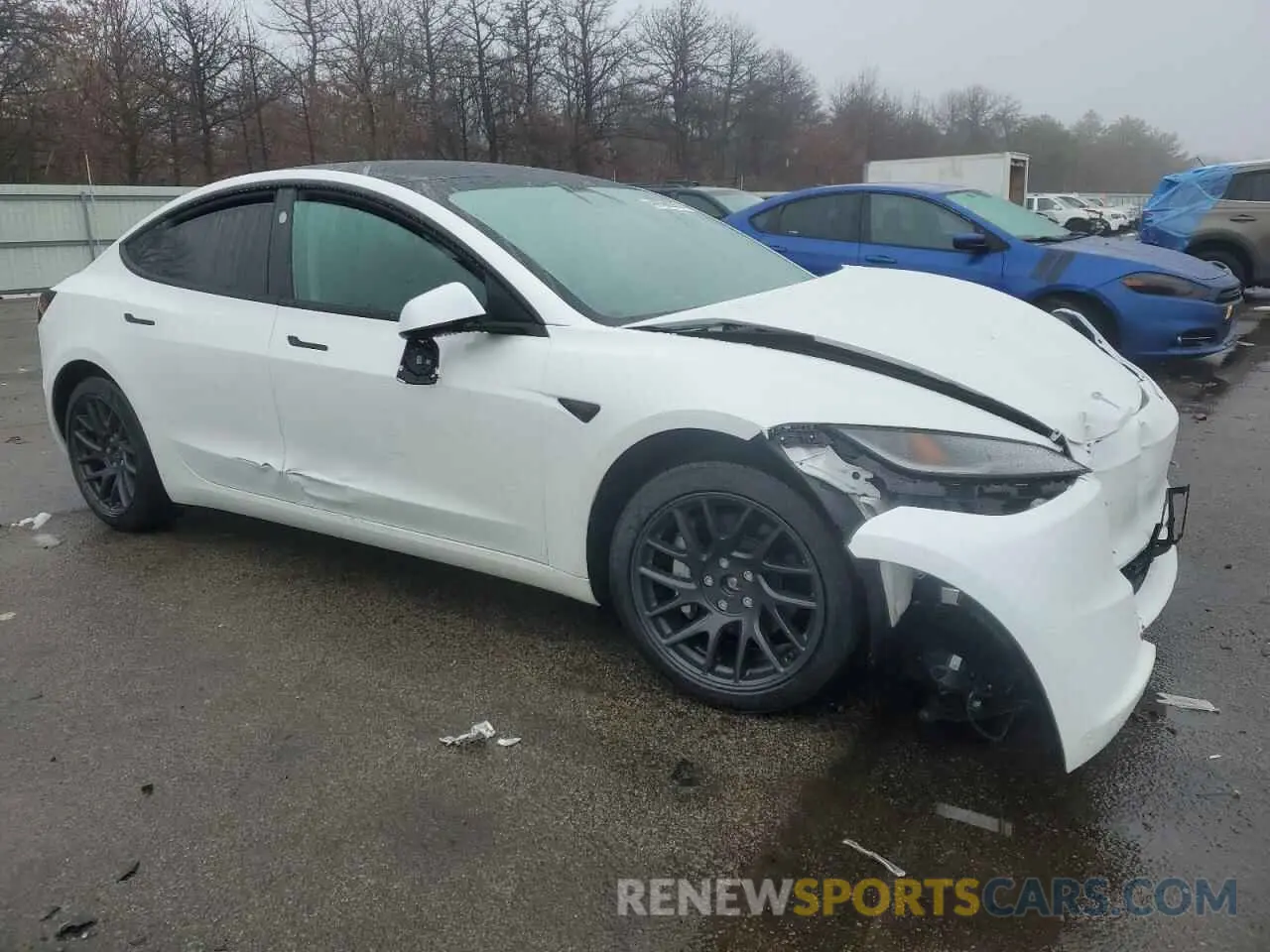 4 fotografías del automóvil dañado 5YJ3E1EB7RF796212 TESLA MODEL 3 2024