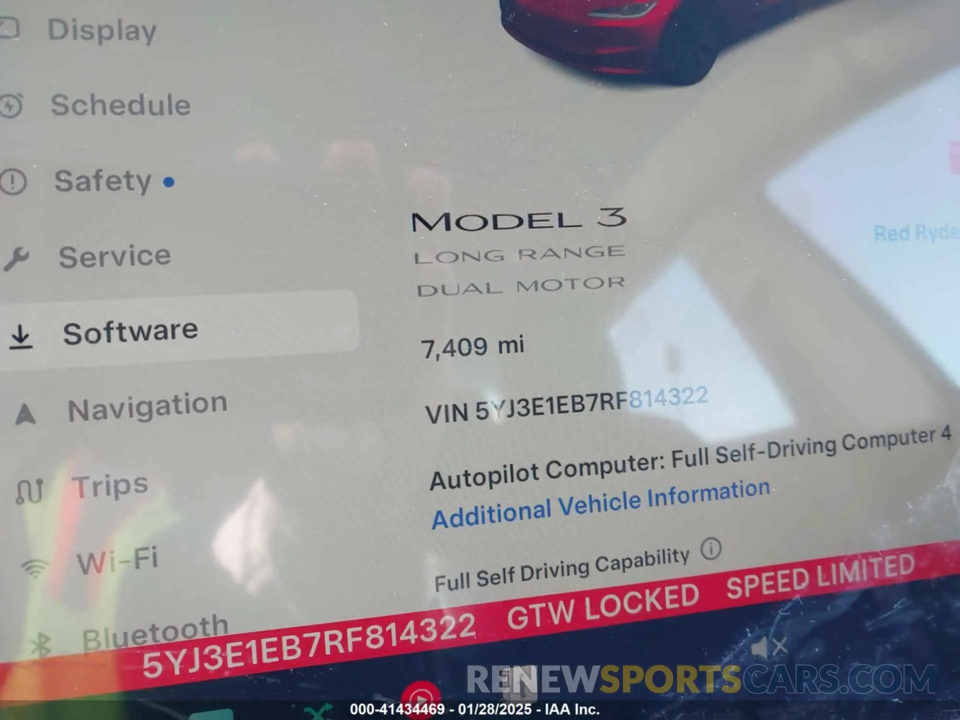 15 fotografías del automóvil dañado 5YJ3E1EB7RF814322 TESLA MODEL 3 2024