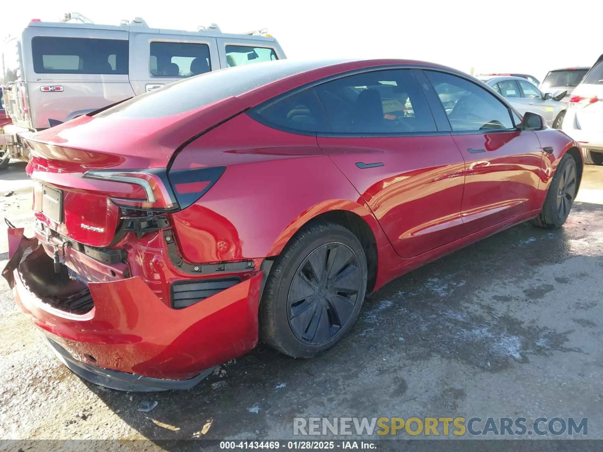 4 fotografías del automóvil dañado 5YJ3E1EB7RF814322 TESLA MODEL 3 2024
