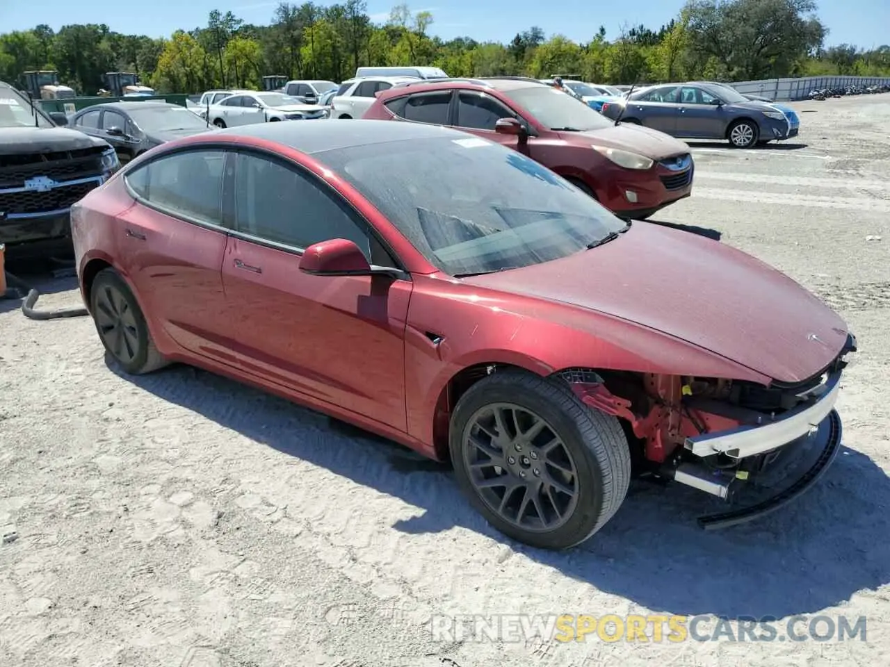 4 fotografías del automóvil dañado 5YJ3E1EB8RF734110 TESLA MODEL 3 2024