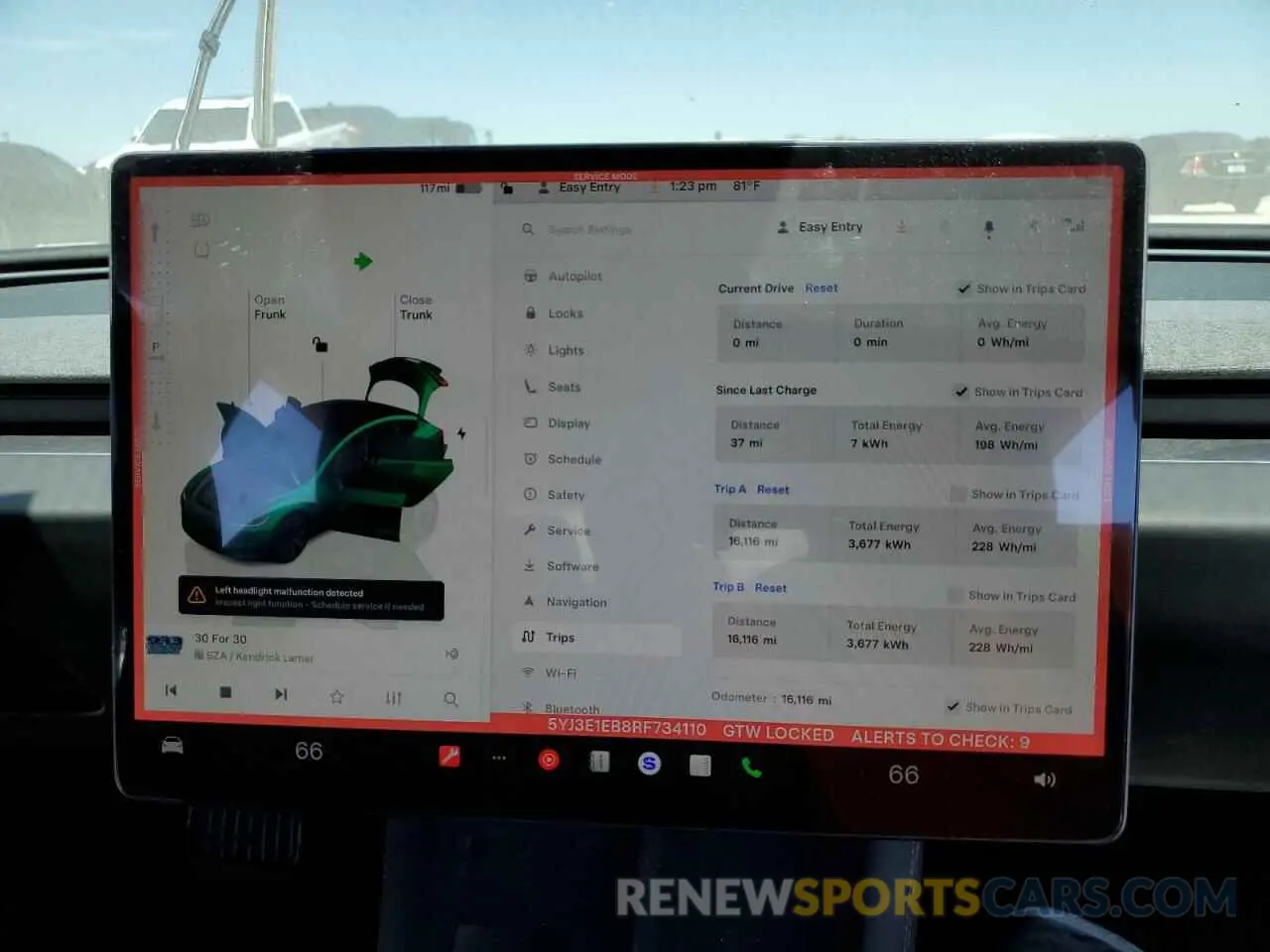 9 fotografías del automóvil dañado 5YJ3E1EB8RF734110 TESLA MODEL 3 2024