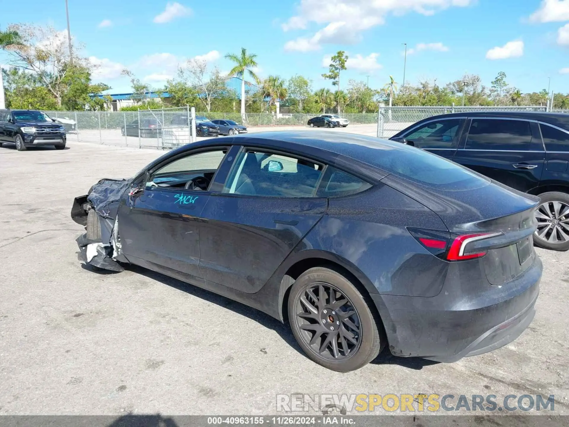 3 fotografías del automóvil dañado 5YJ3E1EB8RF816368 TESLA MODEL 3 2024