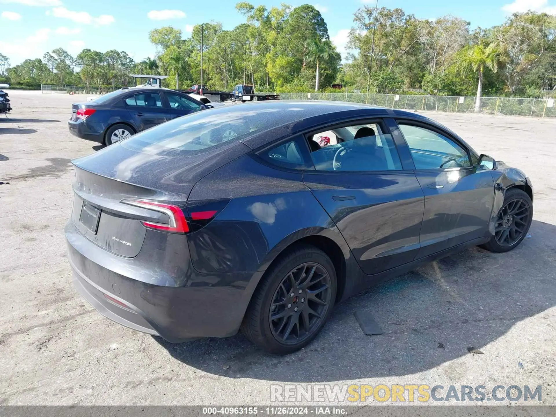 4 fotografías del automóvil dañado 5YJ3E1EB8RF816368 TESLA MODEL 3 2024