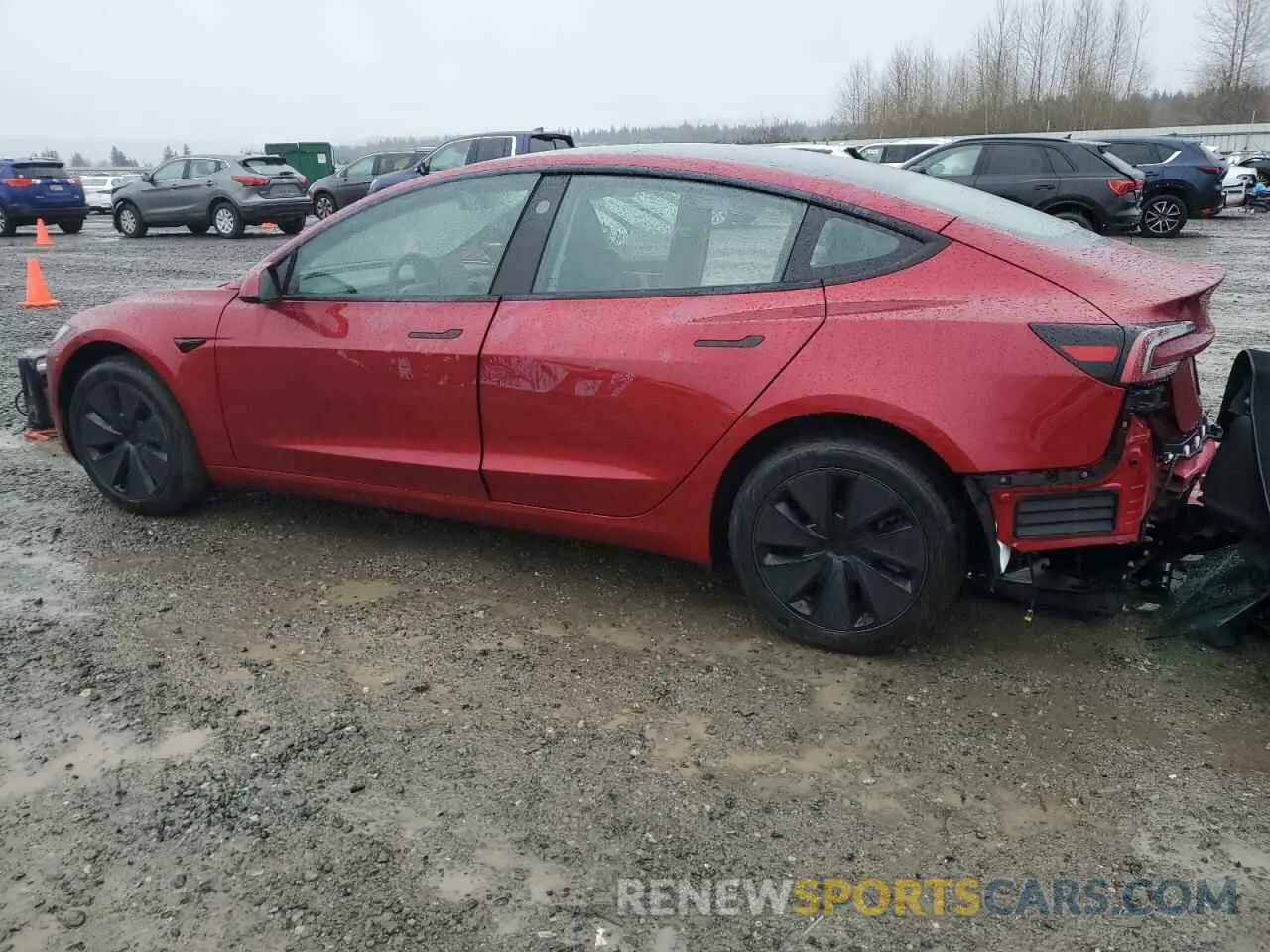 2 fotografías del automóvil dañado 5YJ3E1EB8RF843733 TESLA MODEL 3 2024