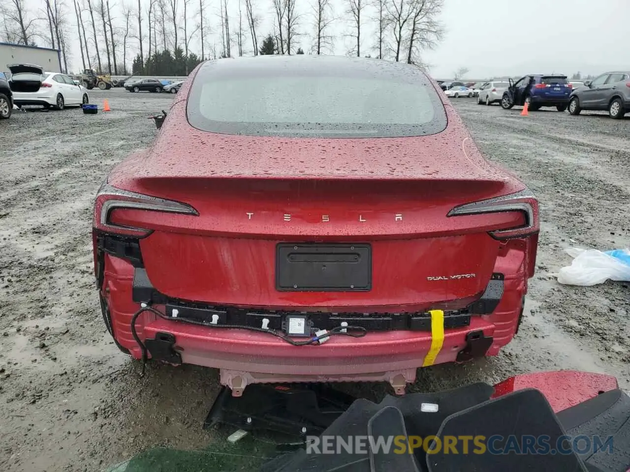 6 fotografías del automóvil dañado 5YJ3E1EB8RF843733 TESLA MODEL 3 2024