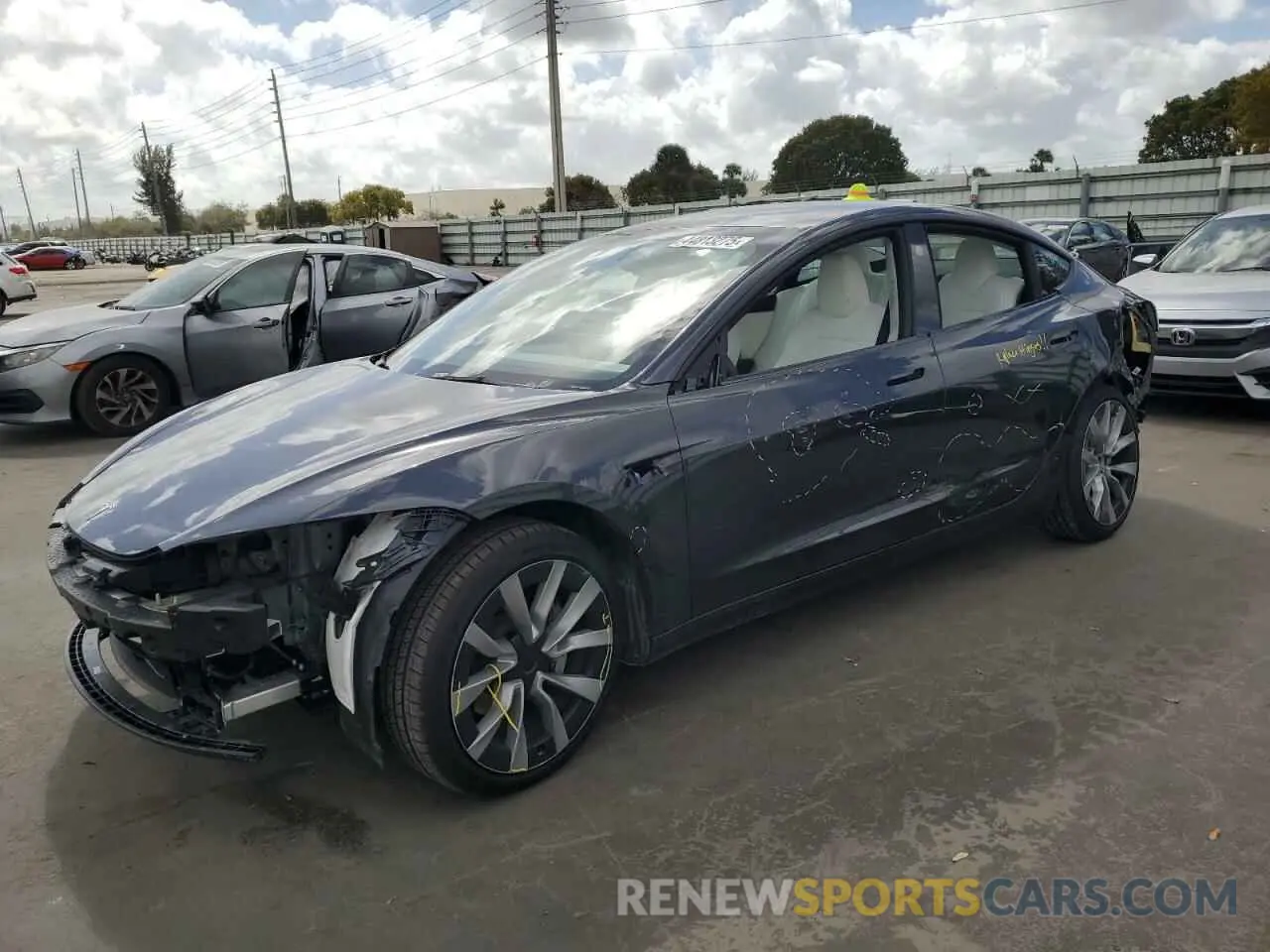 1 fotografías del automóvil dañado 5YJ3E1EB8RF868583 TESLA MODEL 3 2024