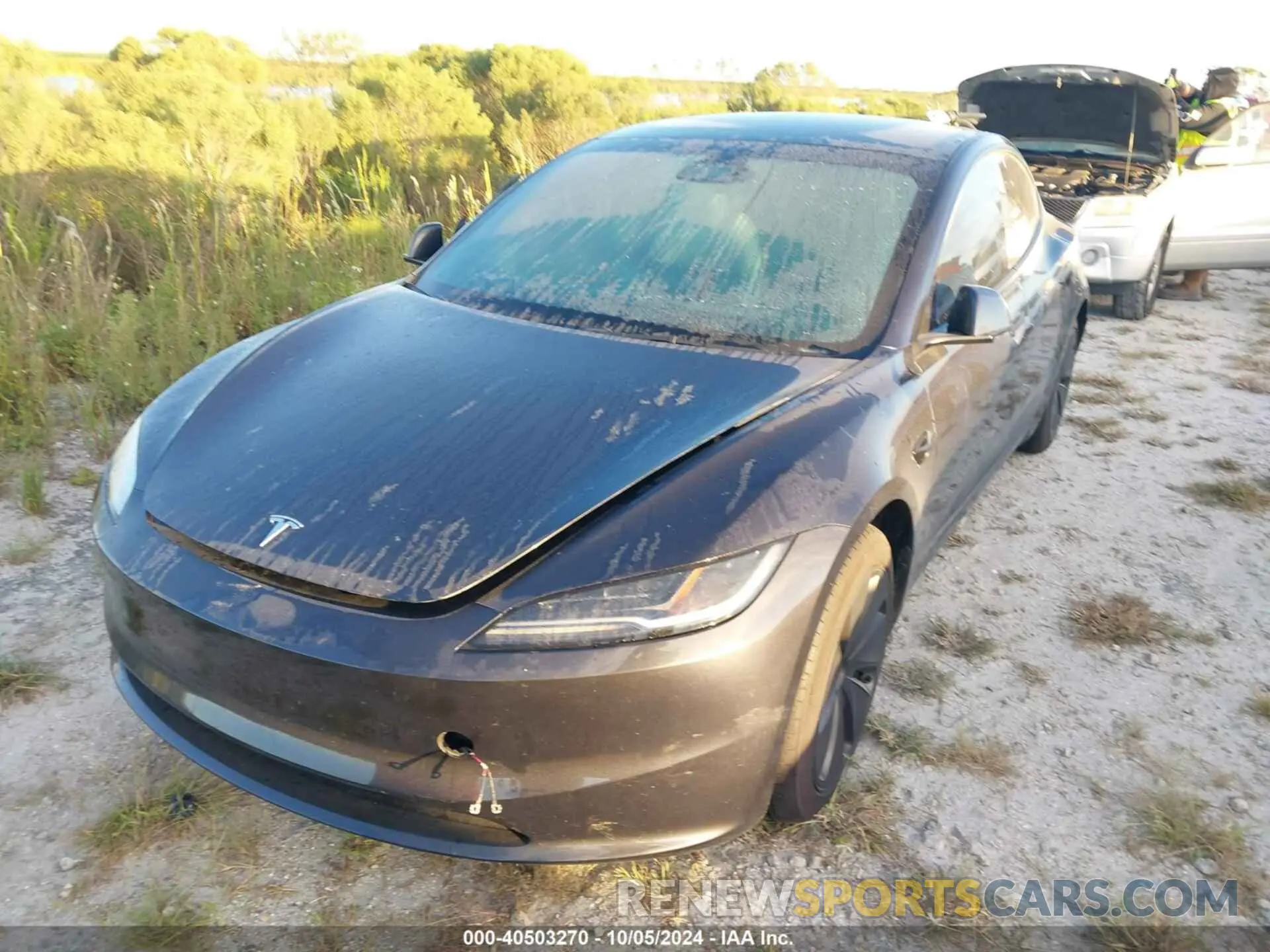 2 fotografías del automóvil dañado 5YJ3E1EB9RF755581 TESLA MODEL 3 2024