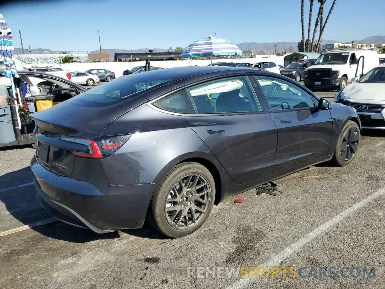3 fotografías del automóvil dañado 5YJ3E1EB9RF766791 TESLA MODEL 3 2024