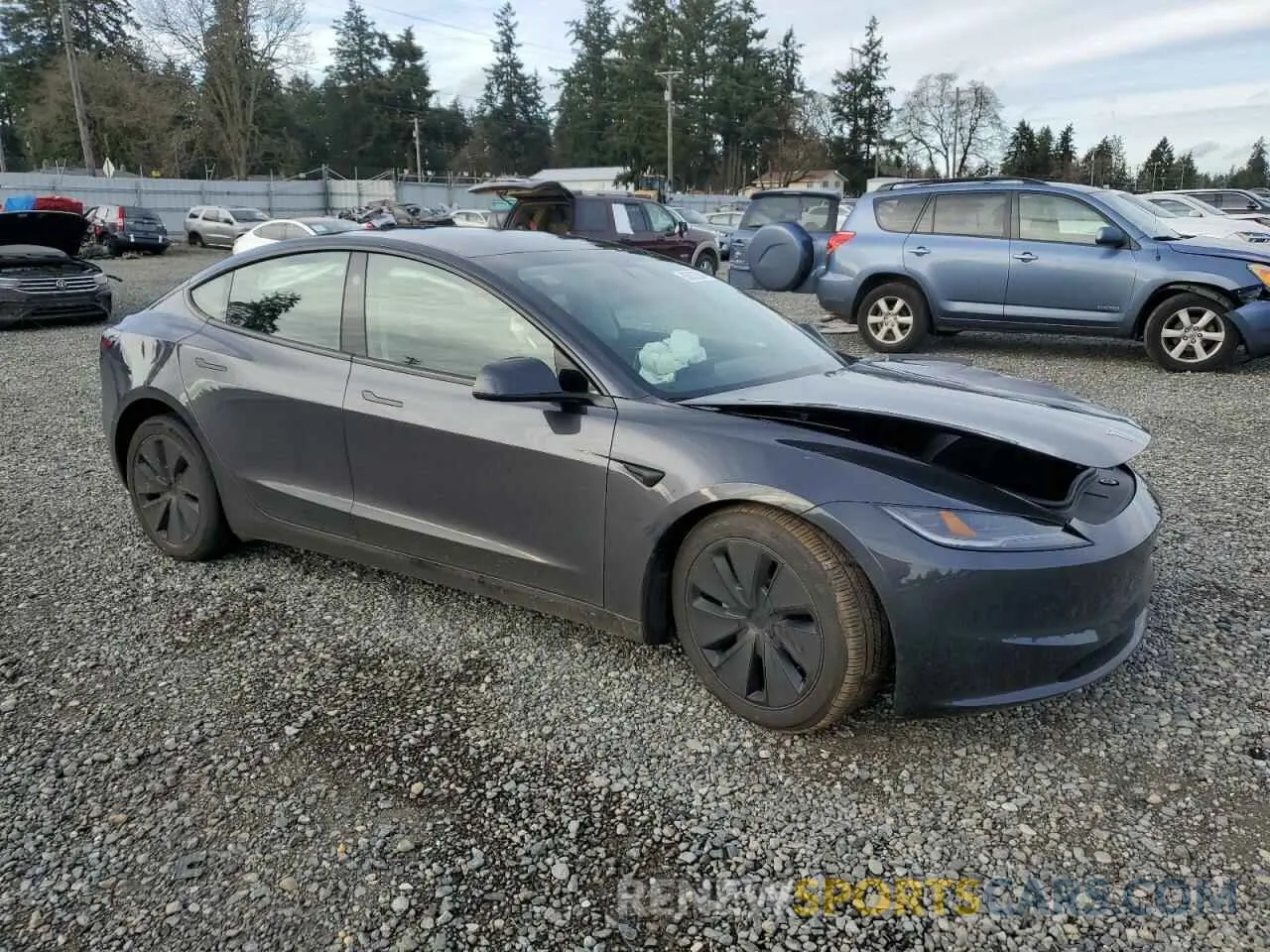 4 fotografías del automóvil dañado 5YJ3E1EB9RF787155 TESLA MODEL 3 2024