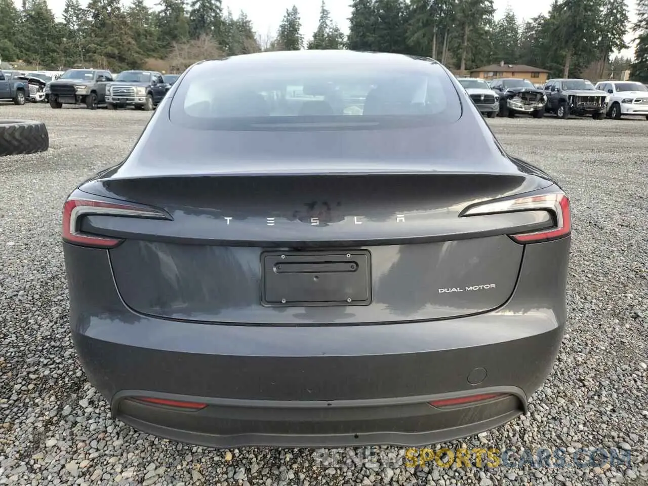 6 fotografías del automóvil dañado 5YJ3E1EB9RF787155 TESLA MODEL 3 2024