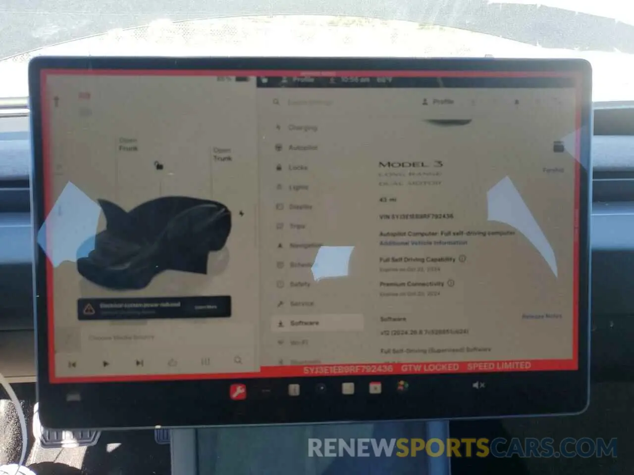 9 fotografías del automóvil dañado 5YJ3E1EB9RF792436 TESLA MODEL 3 2024