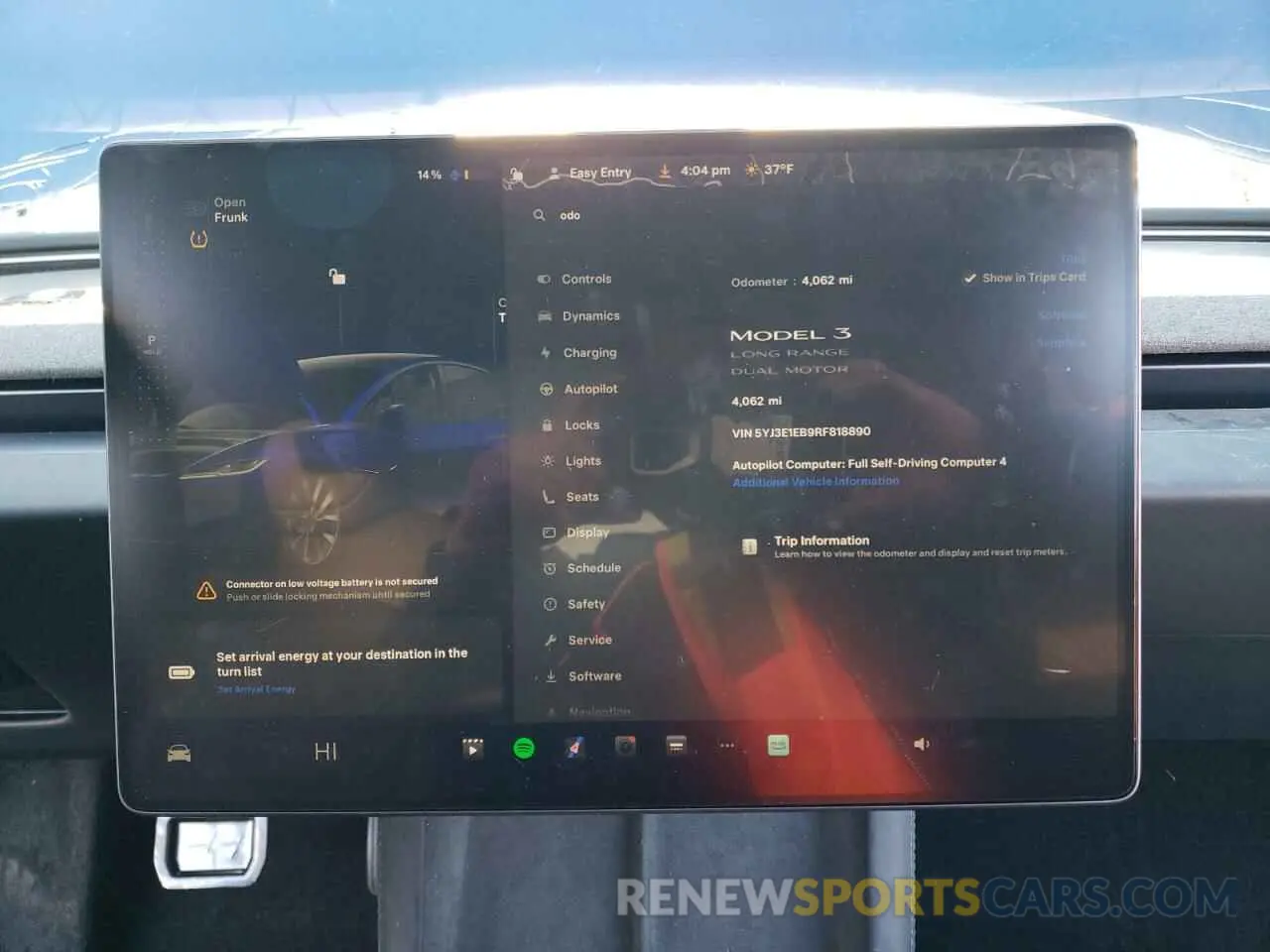 9 fotografías del automóvil dañado 5YJ3E1EB9RF818890 TESLA MODEL 3 2024