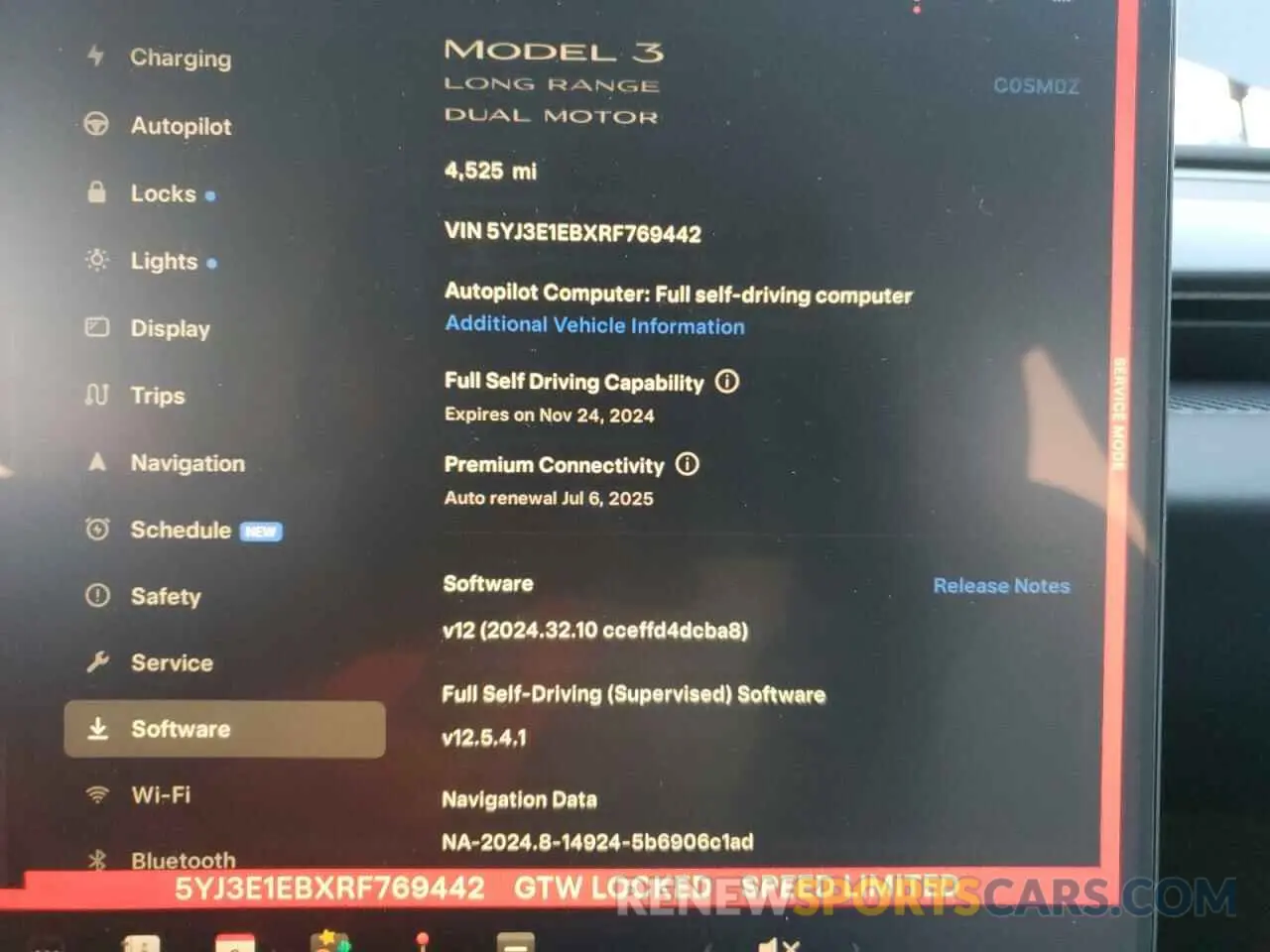 9 fotografías del automóvil dañado 5YJ3E1EBXRF769442 TESLA MODEL 3 2024