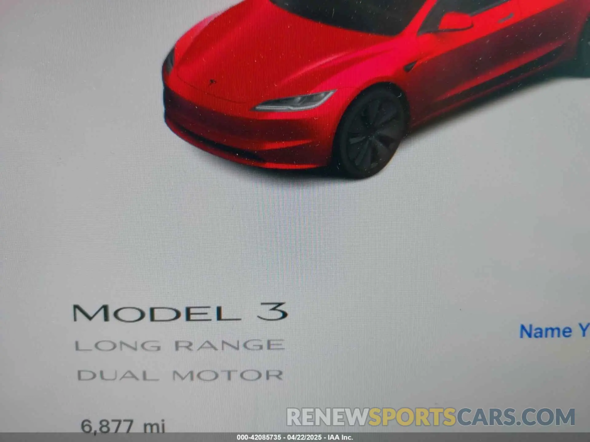 15 fotografías del automóvil dañado 5YJ3E1EBXRF810684 TESLA MODEL 3 2024
