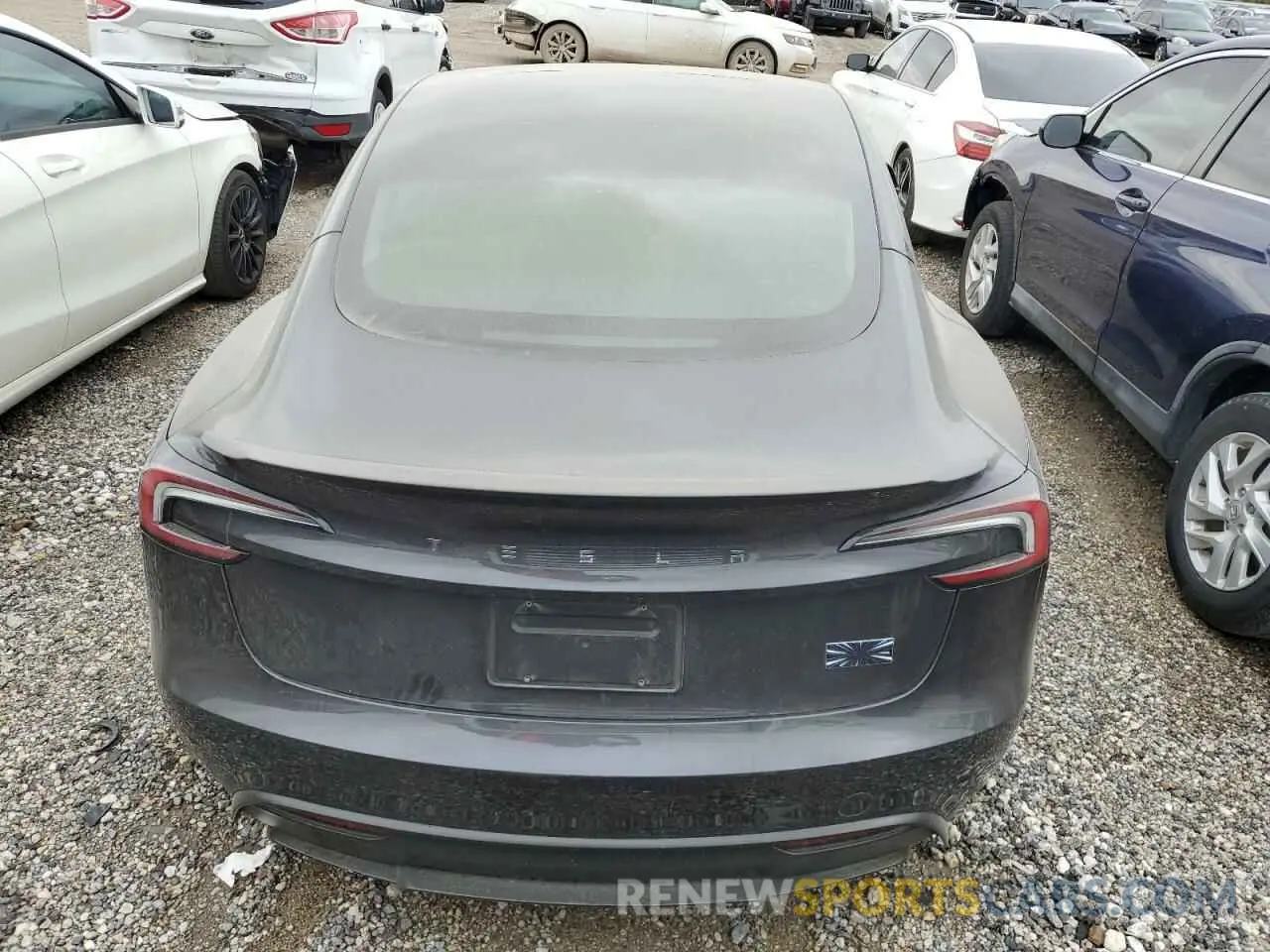 6 fotografías del automóvil dañado 5YJ3E1ET0RF845520 TESLA MODEL 3 2024