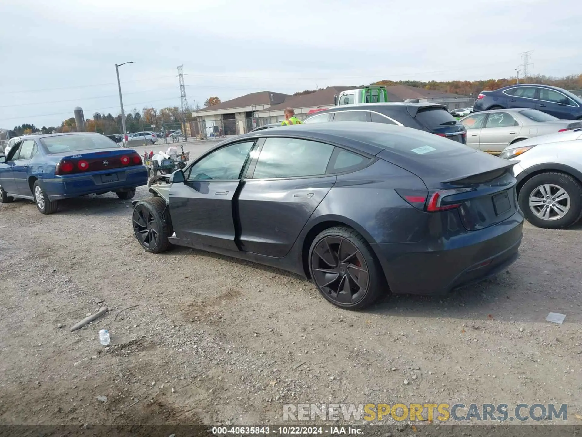 3 fotografías del automóvil dañado 5YJ3E1ET2RF801101 TESLA MODEL 3 2024