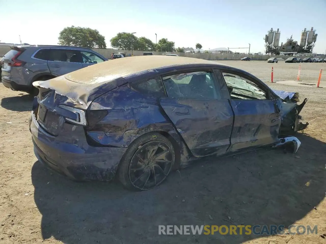 3 fotografías del automóvil dañado 5YJ3E1ET2RF801776 TESLA MODEL 3 2024