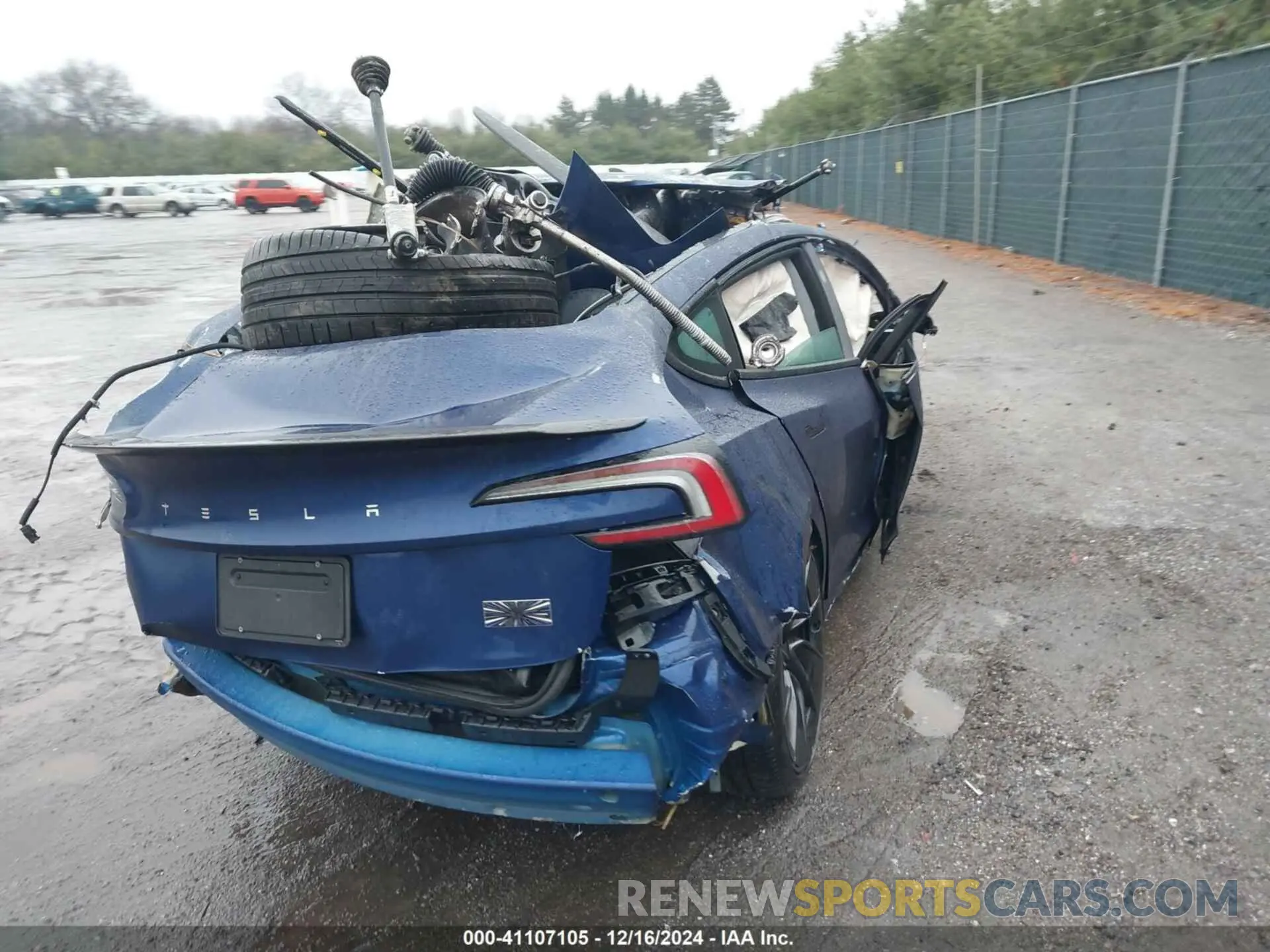 6 fotografías del automóvil dañado 5YJ3E1ET2RF825401 TESLA MODEL 3 2024