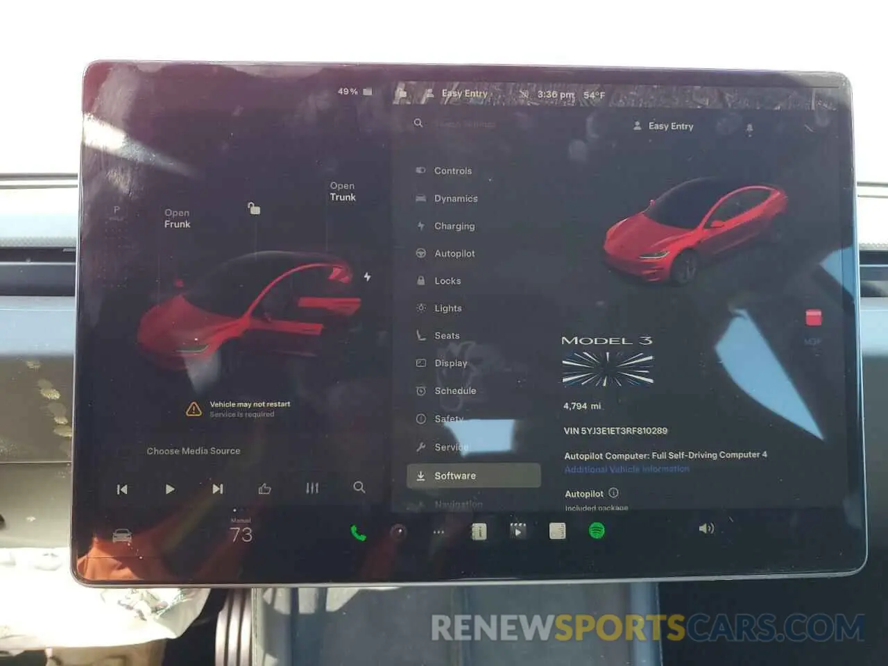9 fotografías del automóvil dañado 5YJ3E1ET3RF810289 TESLA MODEL 3 2024