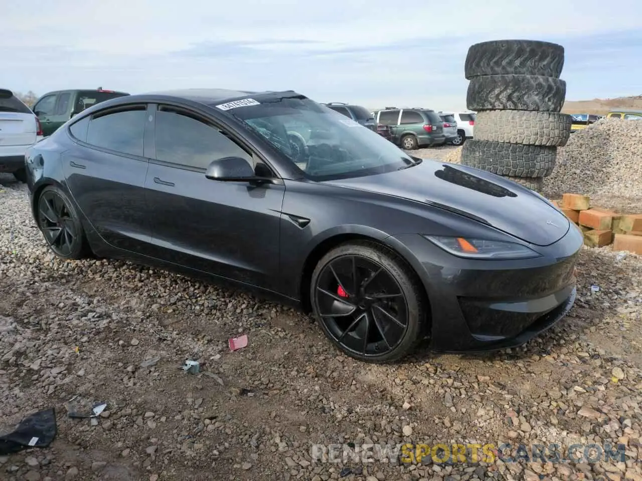 4 fotografías del automóvil dañado 5YJ3E1ET4RF820894 TESLA MODEL 3 2024