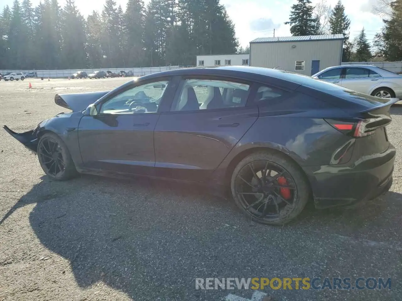 2 fotografías del automóvil dañado 5YJ3E1ET6RF796369 TESLA MODEL 3 2024