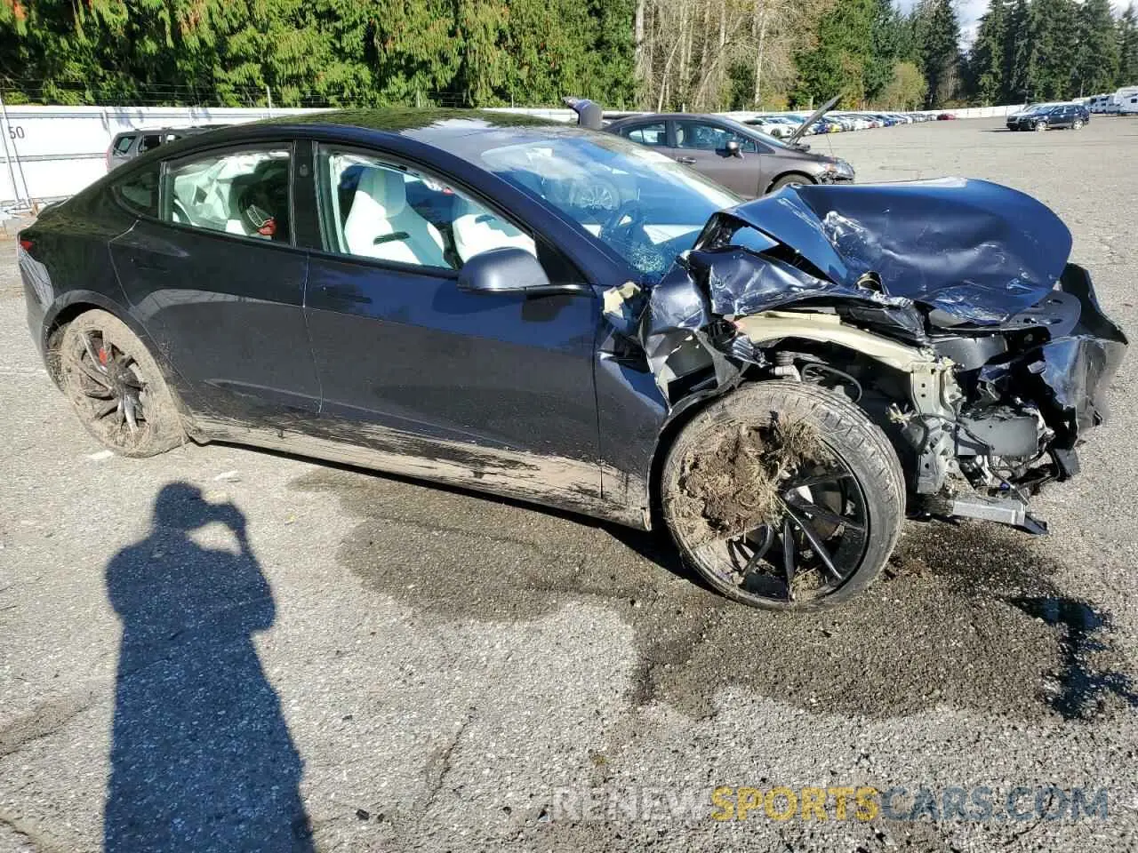 4 fotografías del automóvil dañado 5YJ3E1ET6RF796369 TESLA MODEL 3 2024
