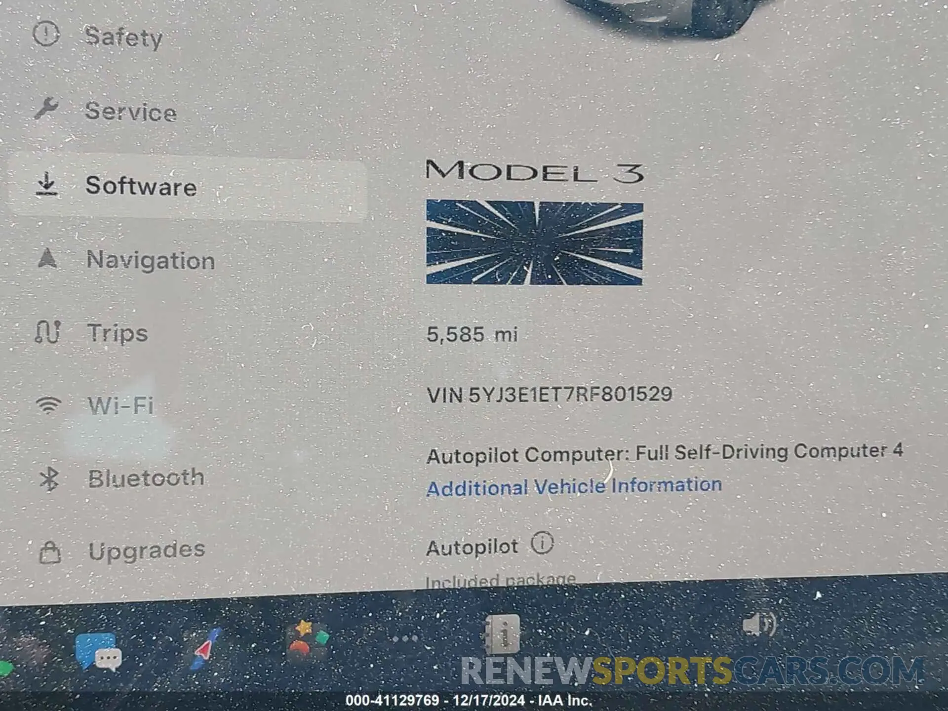 16 fotografías del automóvil dañado 5YJ3E1ET7RF801529 TESLA MODEL 3 2024