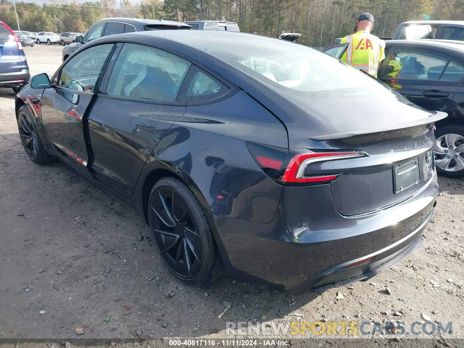 3 fotografías del automóvil dañado 5YJ3E1ET7RF841447 TESLA MODEL 3 2024