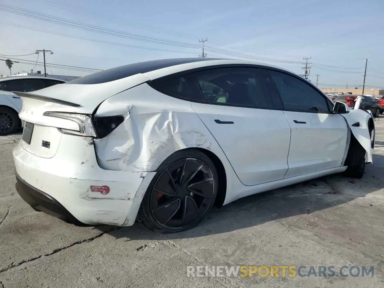 3 fotografías del automóvil dañado 5YJ3E1ET7RF890521 TESLA MODEL 3 2024