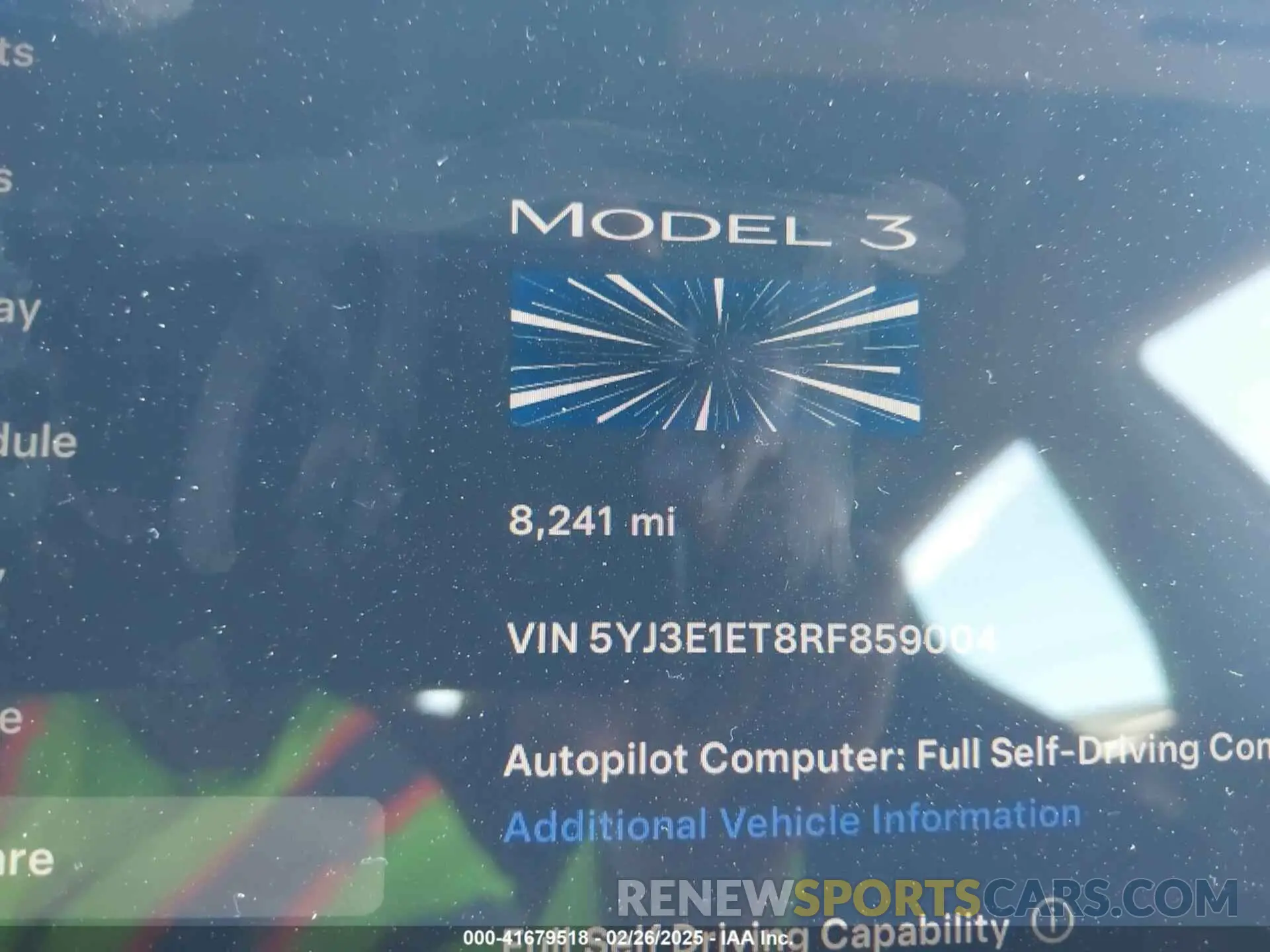 14 fotografías del automóvil dañado 5YJ3E1ET8RF859004 TESLA MODEL 3 2024