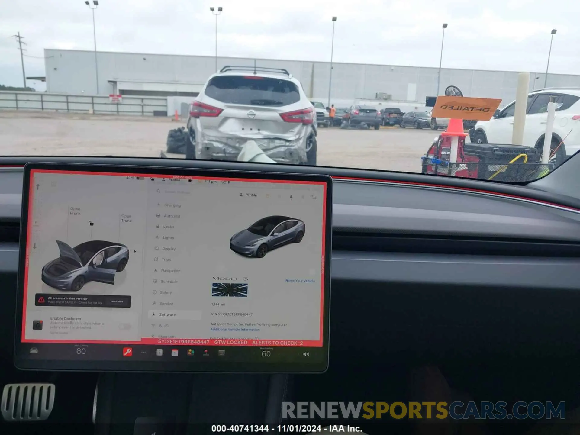 18 fotografías del automóvil dañado 5YJ3E1ET9RF848447 TESLA MODEL 3 2024