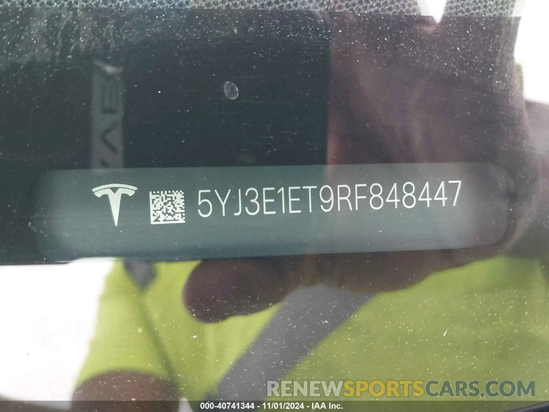 9 fotografías del automóvil dañado 5YJ3E1ET9RF848447 TESLA MODEL 3 2024