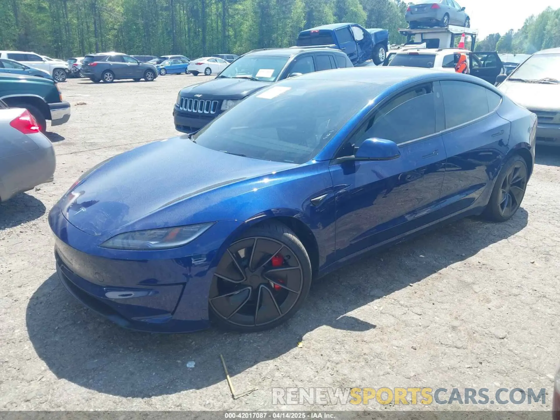 2 fotografías del automóvil dañado 5YJ3E1ET9RF881934 TESLA MODEL 3 2024